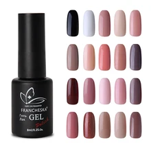 Francheska 네일 젤 폴란드어 프라이머 고무베이스 탑 빌더 손톱 라텍스 aceite cuticula 아니 닦아 탑 코트 huile 매니큐어 brillo(China)