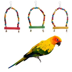 1 шт. красочные качели птица канат для попугаев гамак подвесные игрушки длиннохвостый попугай Австралийский Попугай-