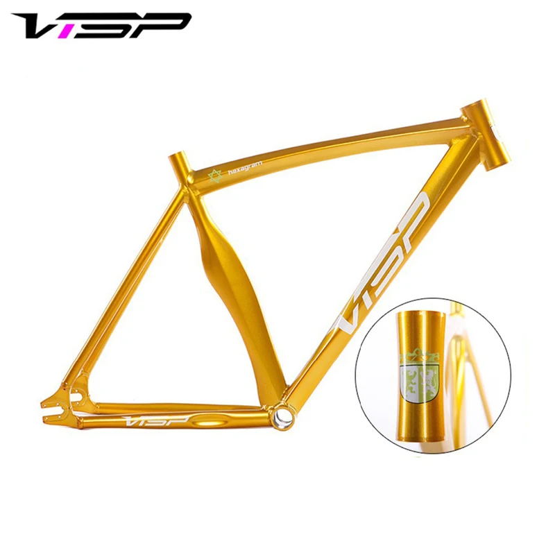 

The new VISP fixed gear bicycle frame road bike aluminum frame 700C * 48/52 / 54cm/Frame gift: Headset, Clamps, Bottom Brackets
