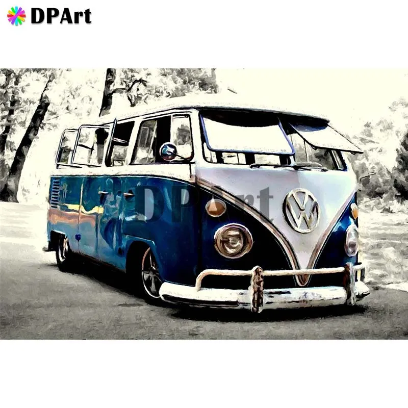 

Diamond Painting 5D Full Square/Round Drill Bus VW Car Daimond Embroidery Painting DIY Cross Stitch Mosaic Crystal Picture M863