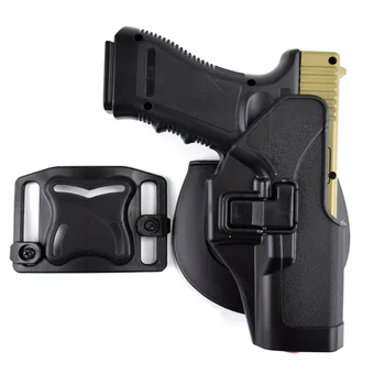 

High QuilityCQC Tactical Compact Holster G19 Quick Draw Right Hand Gun Holster w/ Paddle Waist Hanging Set Belt For GLock 17 21