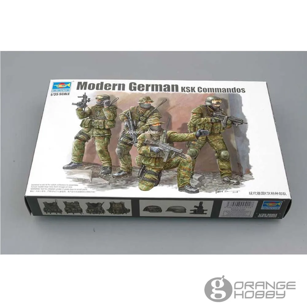 

OHS Trumpeter 00422 1/35 Modern German KSK Commandos Miniatures Assembly Military figures Model Building Kits oh