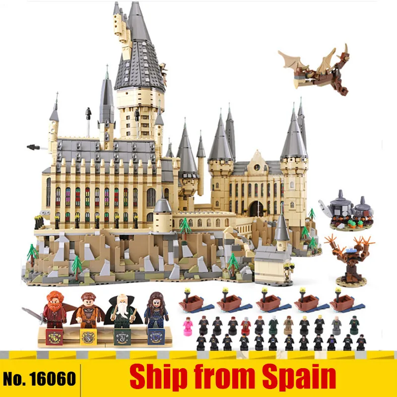 

DHL 16060 Harry Magic Potter Toys The 71043 Hogwarts Castle School Set Building Blocks Bricks Assembly Kids Toys New year gifts