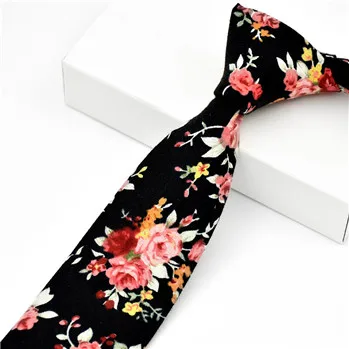 ГКНТ бренд Gravata белой Пейсли Цветочный Принт Красный 6 см тощий галстук Для мужчин хлопок Галстуки для Для мужчин S Галстук Свадебные