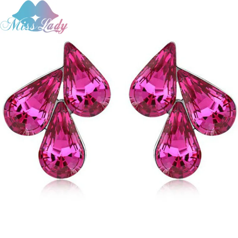 Ювелирные изделия с австрийскими кристаллами в виде капель воды MLY4605|earring body