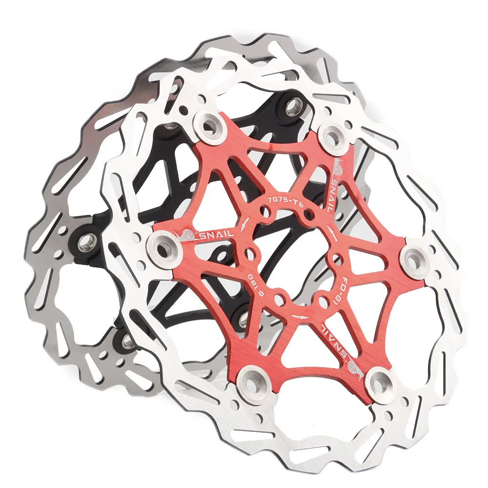 

160mm Hydreaulic brake Pad Float Rotors Bicycle Parts Aluminum Alloy Bracket brake disk black / red/blue