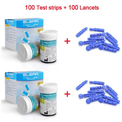 50/100 таблеток тест-полоски/ланцеты для глюкозетра Крови Специальный Тест-бумага расходные материалы необходимое устройство BG2 - Цвет: 100 strips box