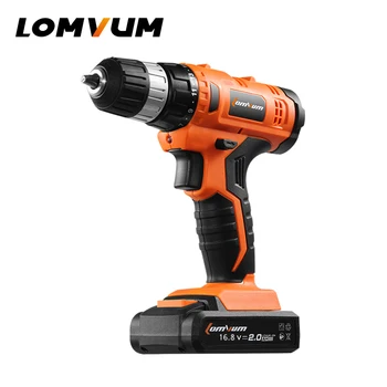 

LOMVUM Mini Drill 16.8V Cordless Drill Rechargeable Lithium/ Li-ion Battery Electric Drill Household Woodworking Screwdriver.