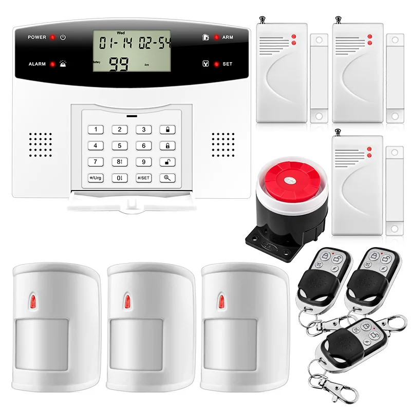 99 Wireless 4 Wired zones GSM PSTN Alarm system Alarm Security