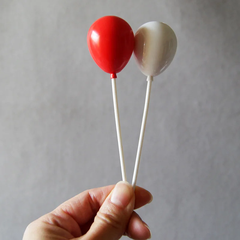 

C007 children baby gift Toy 1:6 Dollhouse mini Furniture Miniature rement Doll accessories red white balloon 2pcs/set