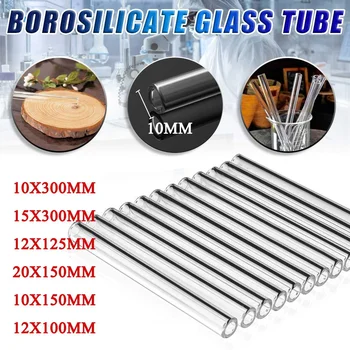 

100/125/150/300mm Clear Borosilicate Glass Blowing Pyrex Tube Lilac Stirring Rod Laboratory School Tools Glass Buret Mixer