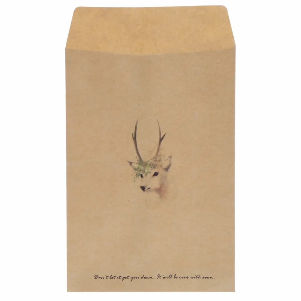 12 шт. винтажный олень мини бумажный конверт Европейский стиль карта Скрапбукинг подарок