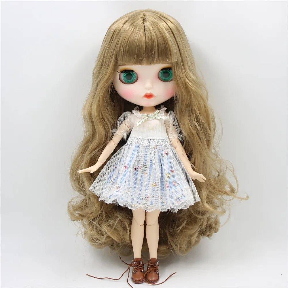 Neo Blythe Doll with Blonde Hair, White Skin, Matte Pouty Face & Factory Jointed Body 1
