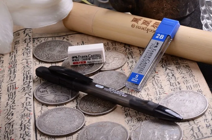 Faber Castell 2,0 мм механические карандаши и 2B карандашные грифели и резиновая специально для осмотра школа и офис канцелярский