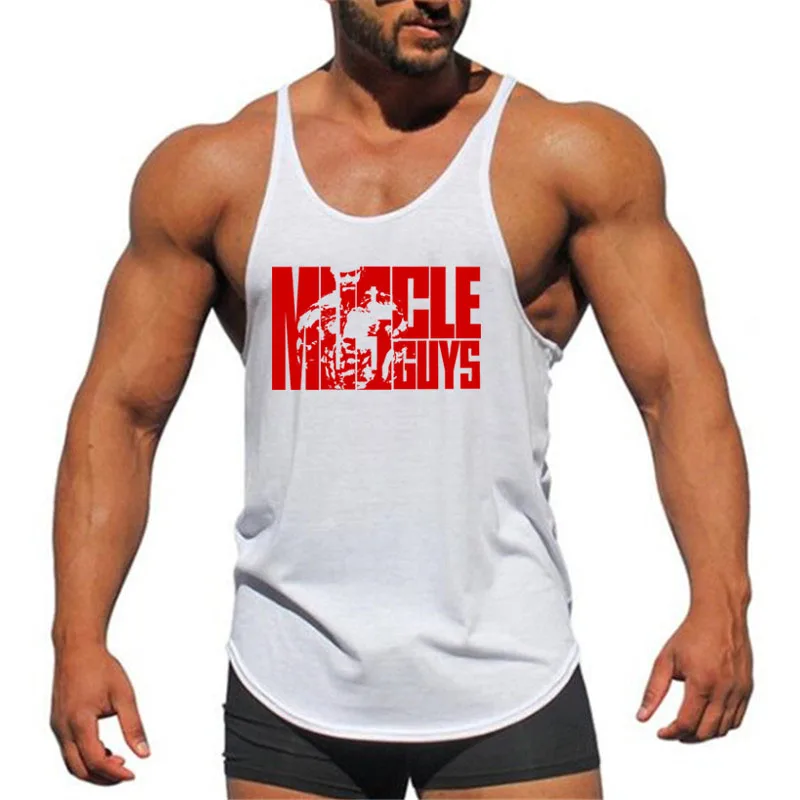 

Muscle Guys Gyms Wear Bodybuilding stringer tank top Men fitness clothing y back vest cotton sleeveless shirt regatas masculino
