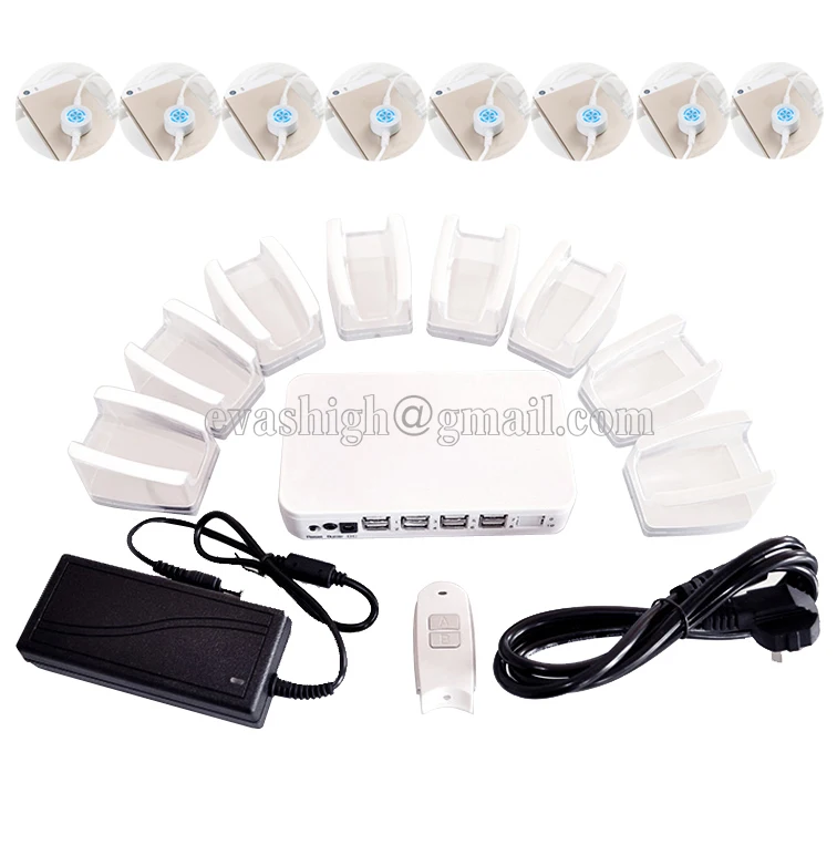 8 port cell phone security display stand tablet burglar alarm PC alarm sensor retail security Acrylic stand for apple,Samsung