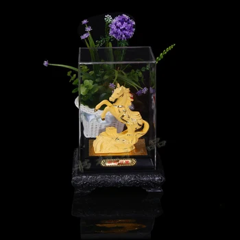 

Golden appearance of the horse Gift home desktop decor decoration ornaments(A777)