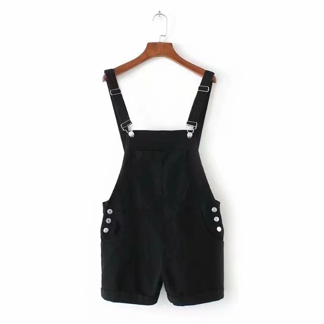 black overalls shorts plus size