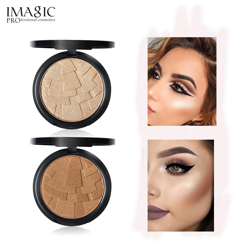 

IMAGIC Highlighter Face Powder Slope Pattern Design Makeup Highlighter Bronzer Powder Beauty Contour Illuminator Make Up