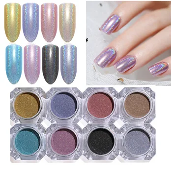 

1 Box Holographics Nail Powder Holo Laser Nail Art Acrylic Glitter Shimmer Pigment Dust Chrome DIY Nail Art Decoration