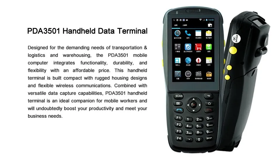 ZKC PDA3501 3g WiFi NFC/RFID GPRS КПК на базе Android сканер штрих-кодов