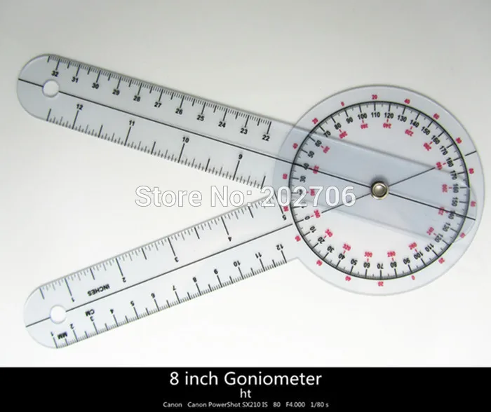 10 шт./лот! 8 дюймов угломер транспортир пластиковый угловой измерительный прибор медицинский Правитель Д 'Арк ПВХ линейка