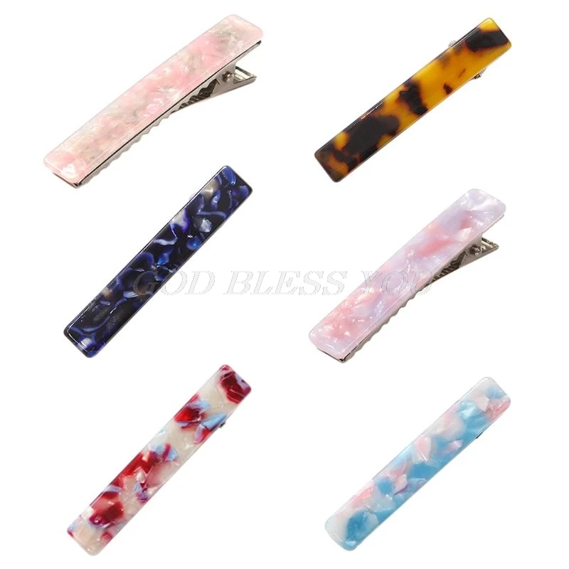 3pcs/set Fashion Women Acrylic Acetic Acid Leopard Hair Clip Snap Barrette Stick Hairpin Hair Accessories