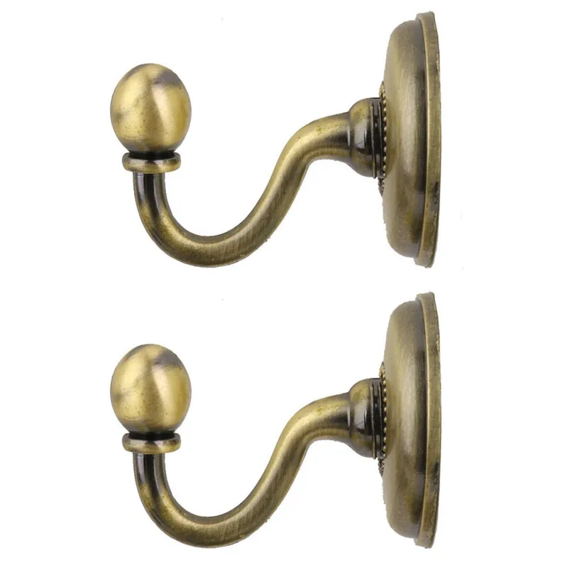 2PCS Metal Curtain Holdback Wall Hanger Tie Back Hooks Hanger Holder Window Curtain Hooks Home Decor Cocina 30FY251