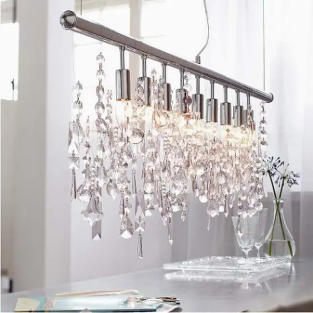 new design modern chrome large lustre lumiere k9 led crystal