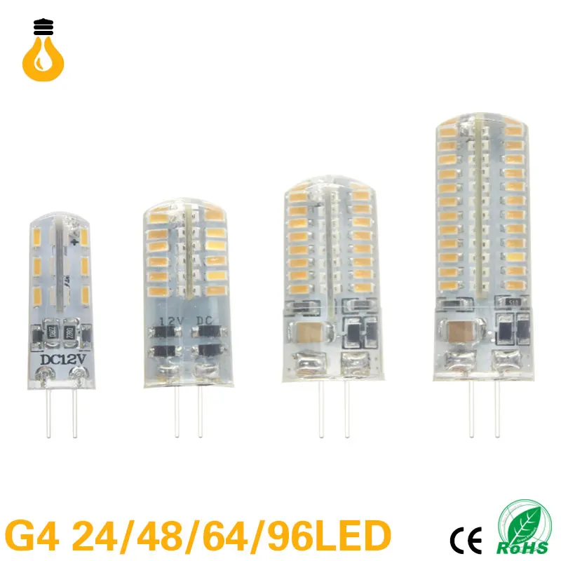 G9 лампы G4 led 12 В 220 SMD 2835 3014 bombilla 5 Вт 8 лампада Светодиодная лампа 24/48 Замена 30