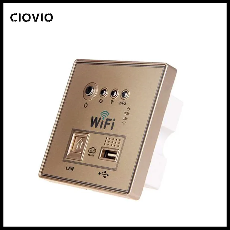 Home Smart Wall Socket Panel WiFi Router Repeater Home Intelligent Wireless Wifi Wall Sockets White