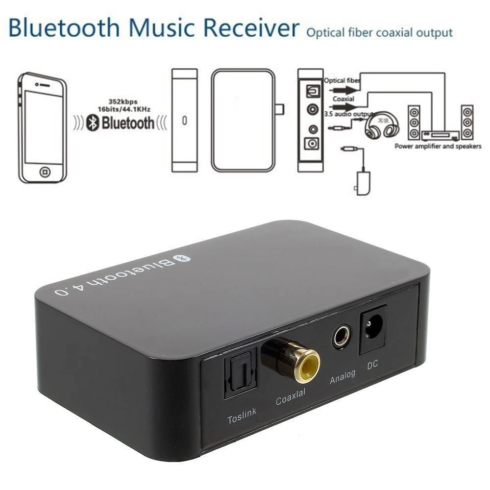Qkens Bluetooth музыкальный приемник Aptx беспроводной 4 0 аудио адаптер Цифровой