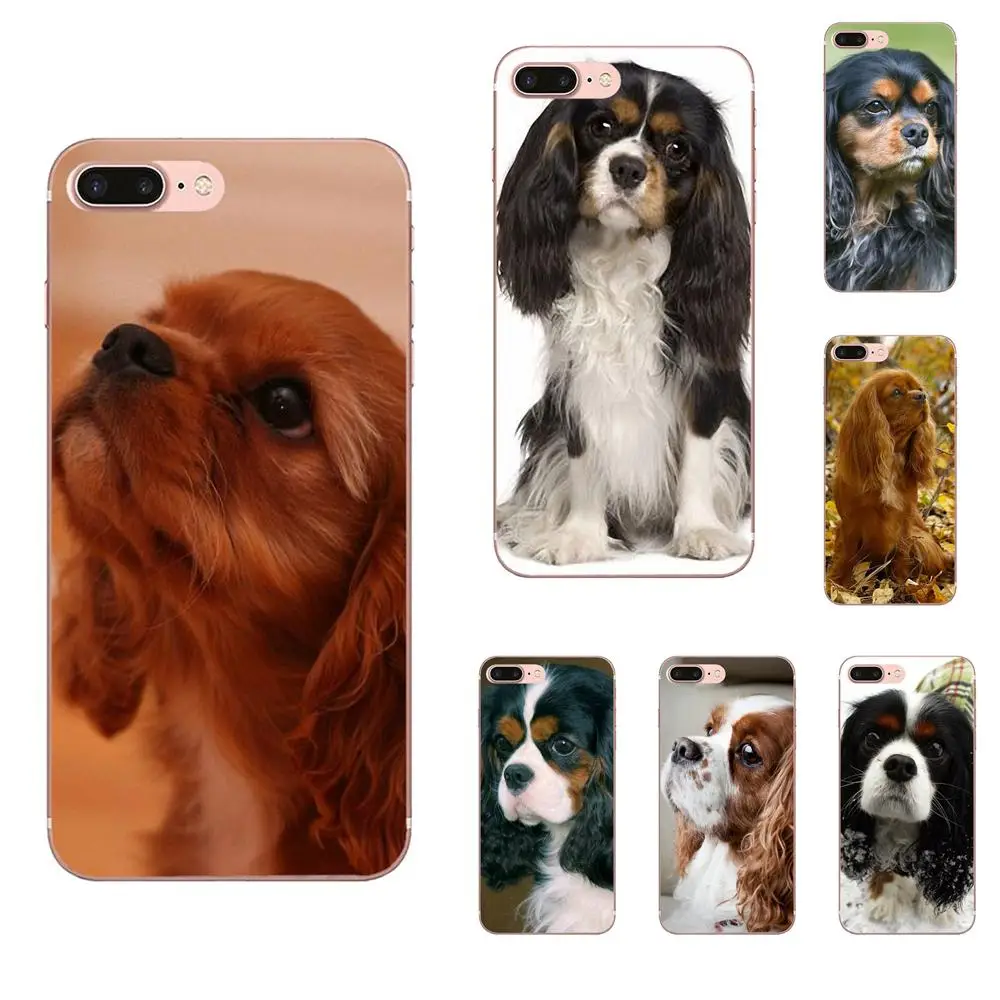 

Bixedx Cavalier King Charles Spaniel Dog Puppies For Apple iPhone 4 4S 5 5C 5S SE 6 6S 7 8 Plus X Soft Fashion Cell Case