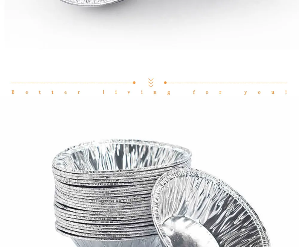 Aluminum Alloy Disposable Egg Tart Mold for Baking Round Cake Mold for Cupcake 100PCSLot Dropshipping (3)