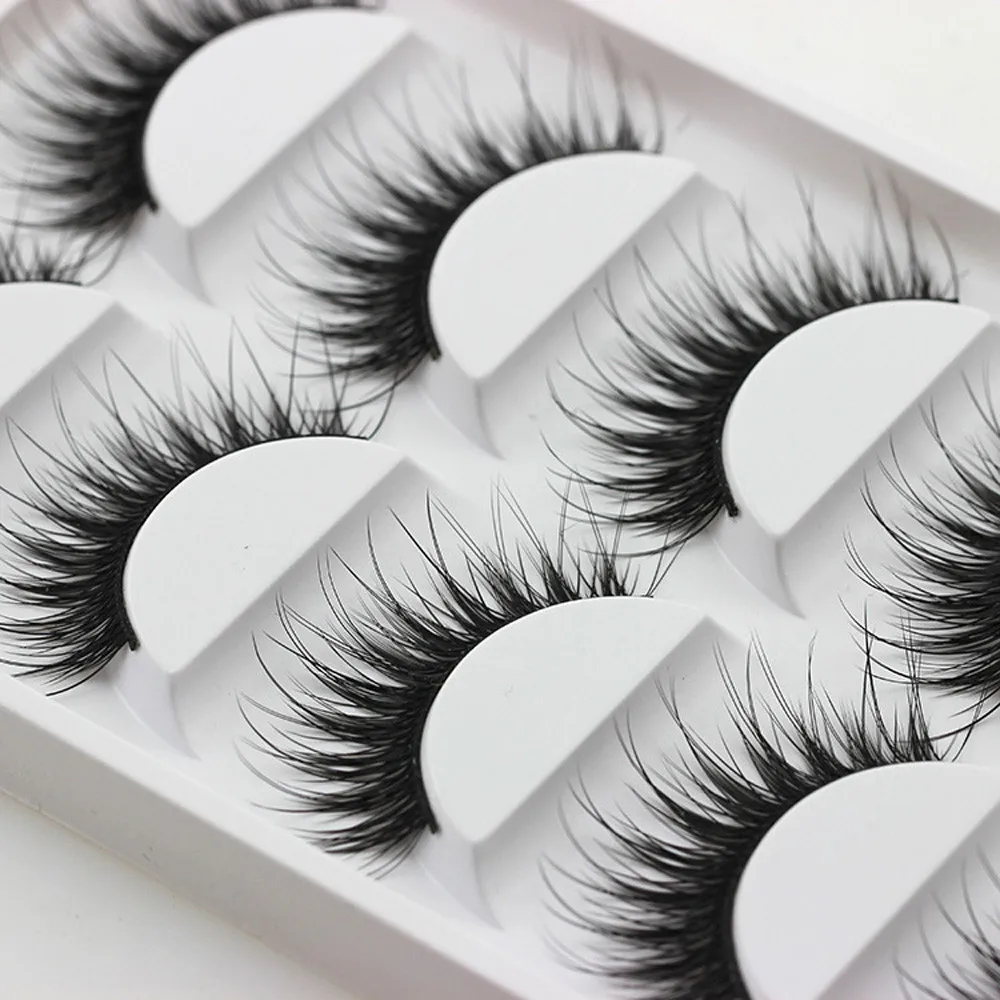 

5 Pairs Eyelashes hand made Makeup Tools Thick False Fake Eyelashes natural Eye Lashes Makeup Extension maquiagem 8W1
