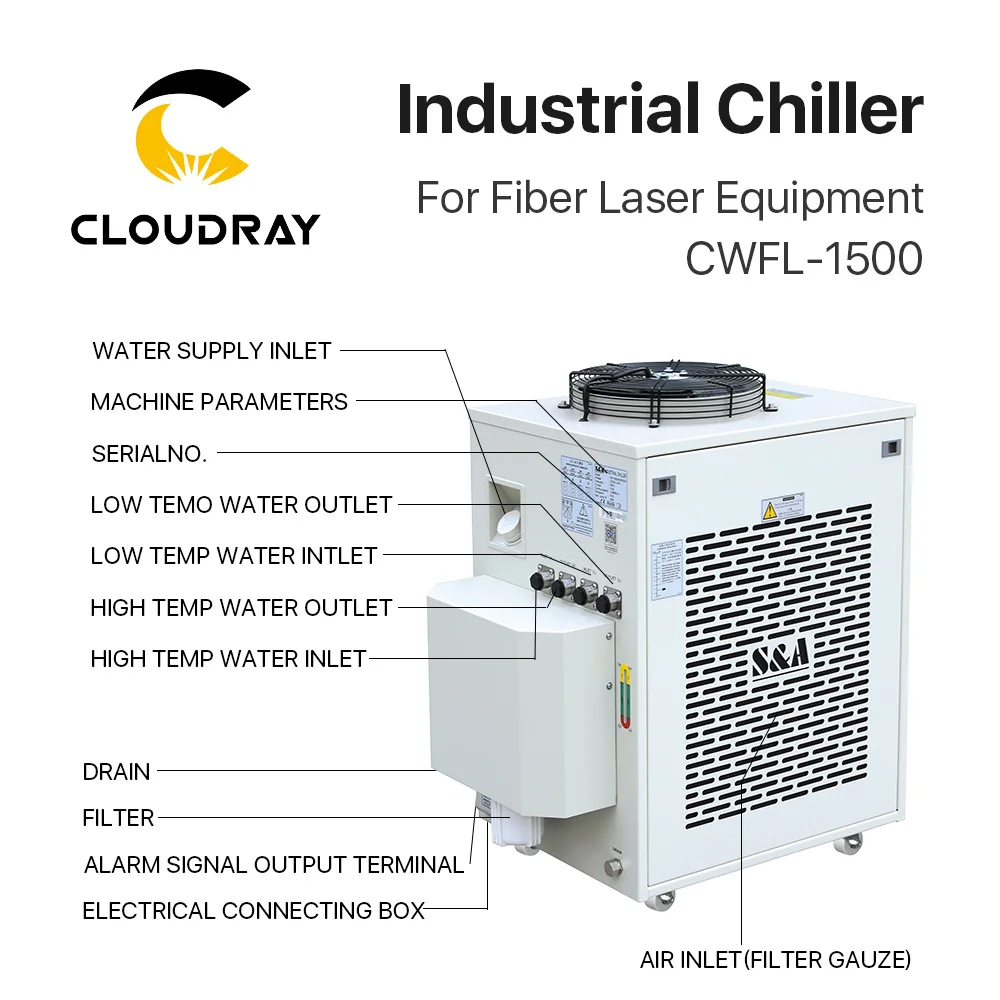 Cloudray S & A CWFL 1500AN 1500BN промышленный воздушный водяной охладитель для волоконно