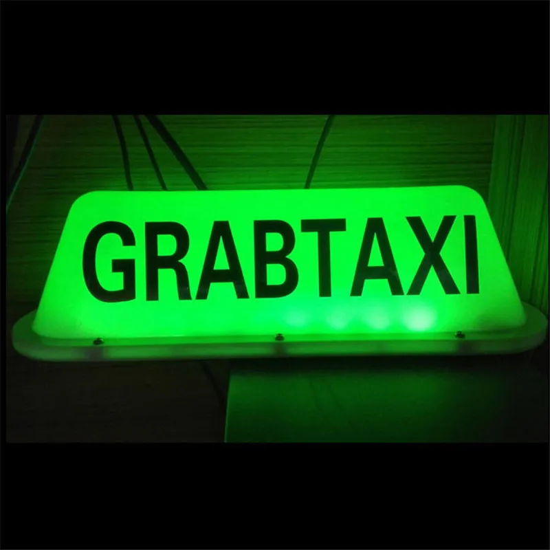 7 цветов Пульт дистанционного управления GRABTAXI логотип светодиодный светильник