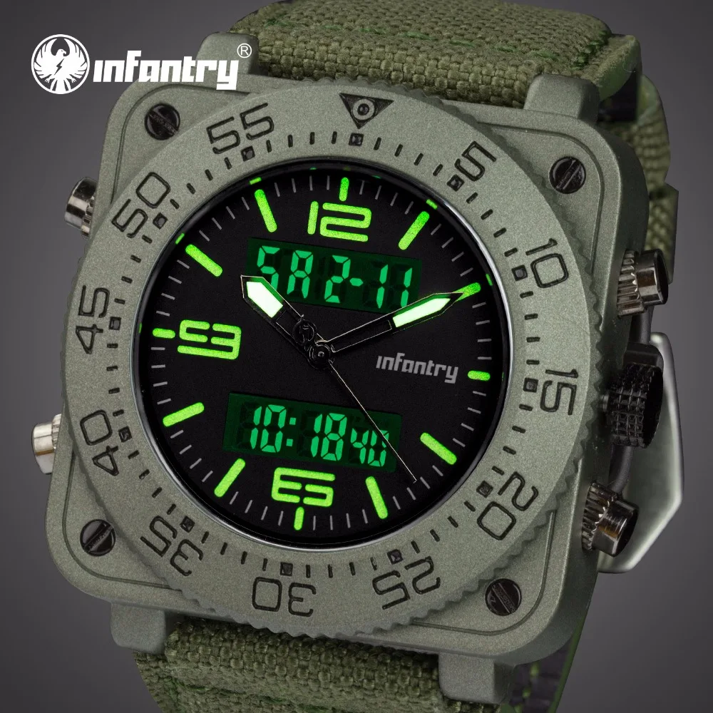 Мужские военные часы аналоговые цифровые мужские Лидирующий бренд | Отзывы и видеообзор