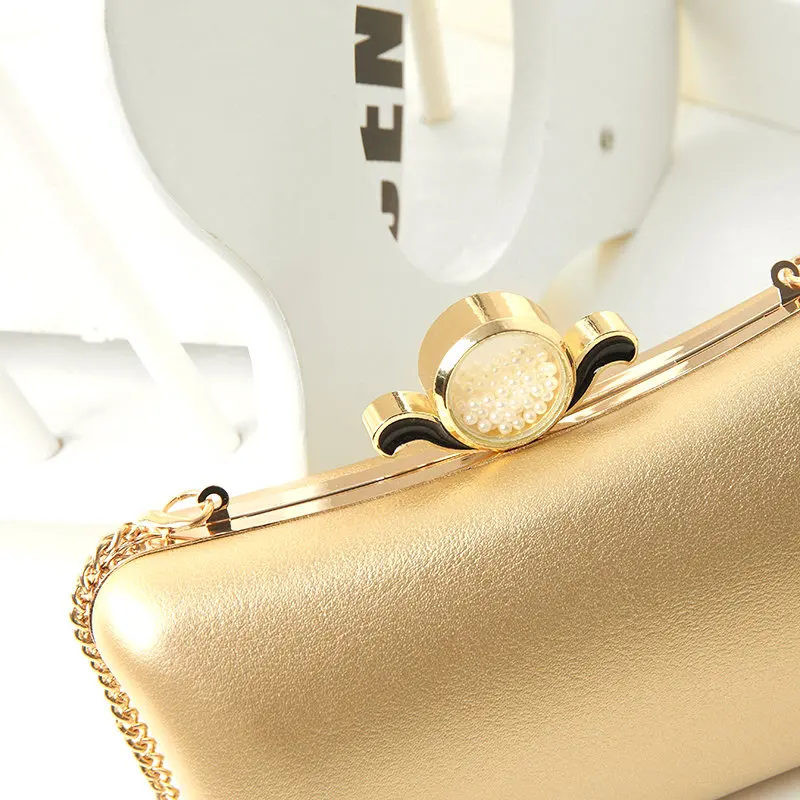 UKQLING Women Box Clutch Small Hardcase Metal Clutches Evening Shoulder Bags for Party Dinner Hand bag Wedding Bridesmaid Bag