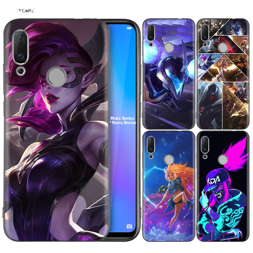 

Silicone Coque Case for Huawei P30 P20 P10 P9 Mate 20 10 Lite Pro Nova 3i 4e 3E P Smart 2019 2018 Plus League of legends LOL Aka