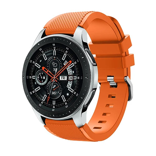 Gear S3 Frontier ремешок для samsung Galaxy Watch 46 мм 22 мм ремешок для часов Correa gear S3 классический ремешок gear S 3 силиконовый браслет - Цвет: Оранжевый