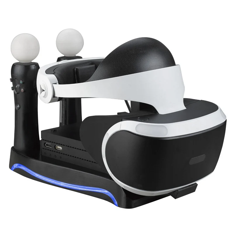 

4in1 PSVR Storage Stand For PS4 VR PS VR Headset CUH-ZVR2 2th Generation+Charging Station Display Cradle For PS Move Showcase