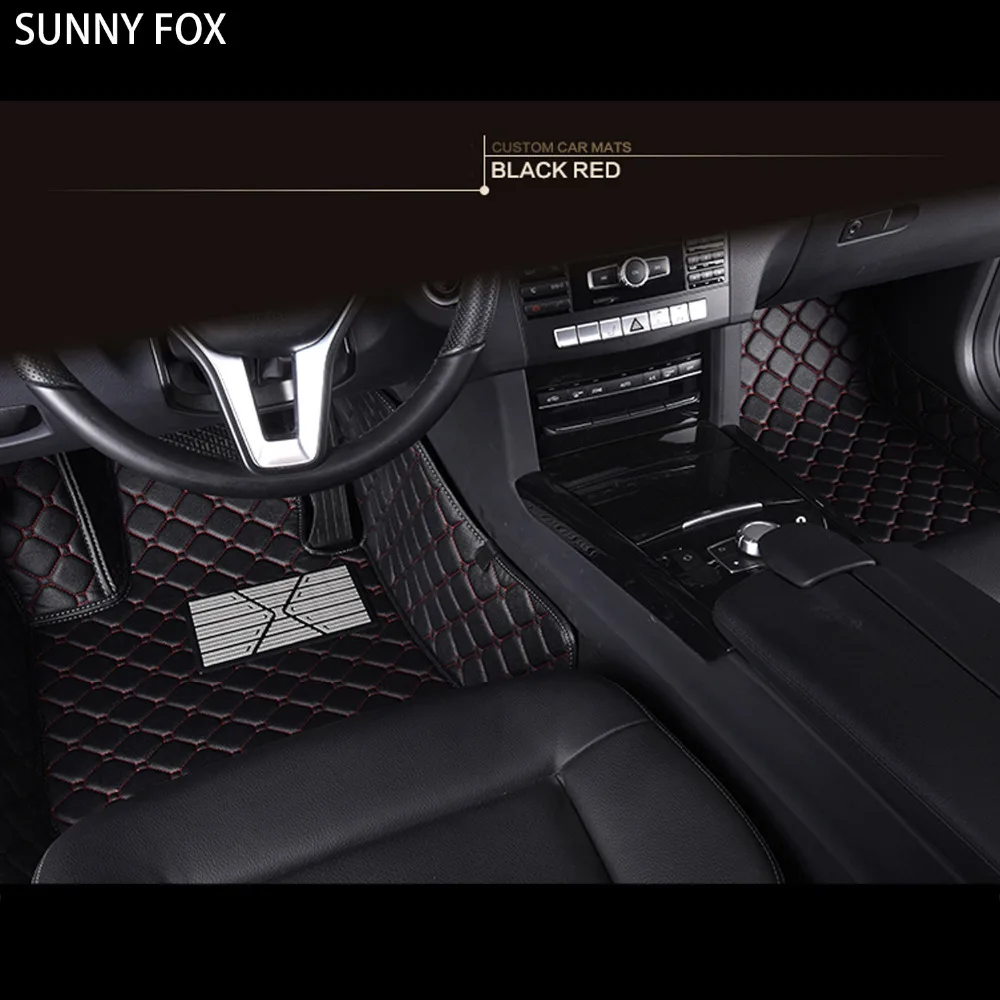 SUNNY FOX Car floor mats for Mitsubishi Lancer Galant ASX Pajero sport V73 V93 5D car styling all weather carpet floor liner