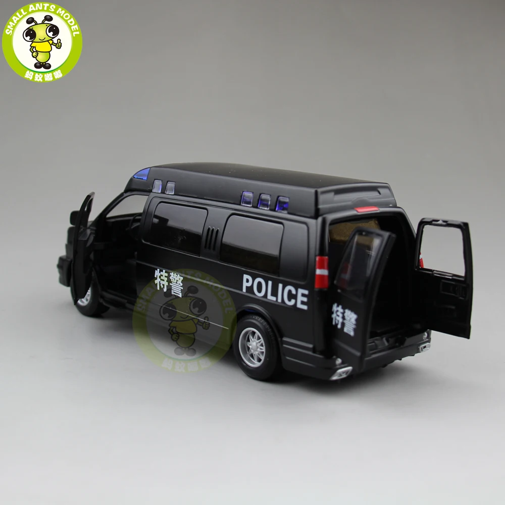 1/32 GMC SAVANA литая под давлением металлическая модель автомобиля игрушка мальчик девочка подарок Вытяните назад звуковое освещение