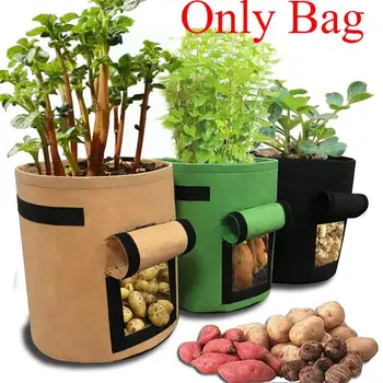 

None Breathable Potato Tomato Planting Bag Vegetable Plant Growth Bag Moisturizing Outdoor Vertical Garden Grow Bag