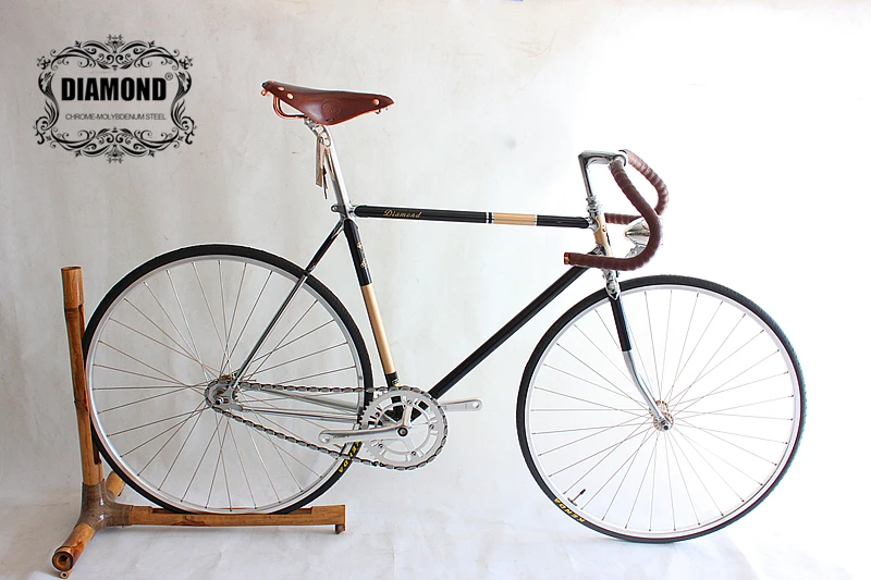 Cheap Fixie bike Track Single Bike Vintage bicycle Columbus Chrome-molybdenuml vintage bike frame  49cm 52cm 54cm 56cm 58 cm 9