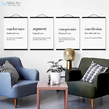 

Minimal Typography Humor Life Quotes Travel Posters Nordic Room Scroll Wall Art Picture Home Decor Wooden Framed Canvas Painting