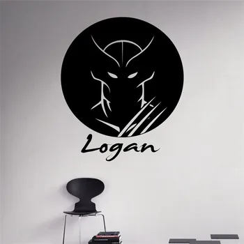 

2018 Sale Neymar Wall Sticker Custom Wolverine Name Wall Decal Personalized Vinyl Sticker Comics Home Decor Removable Art T403