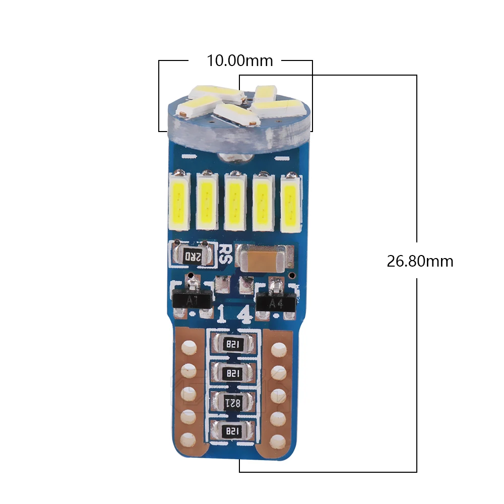 10 шт. T10 LED Canbus T10 15LED 4014 SMD LED Нет ошибки OBC 194 168 W5W T10 15smd Canbus НЕ полярность Светодиодные лампы клина автомобиль-Стайлинг