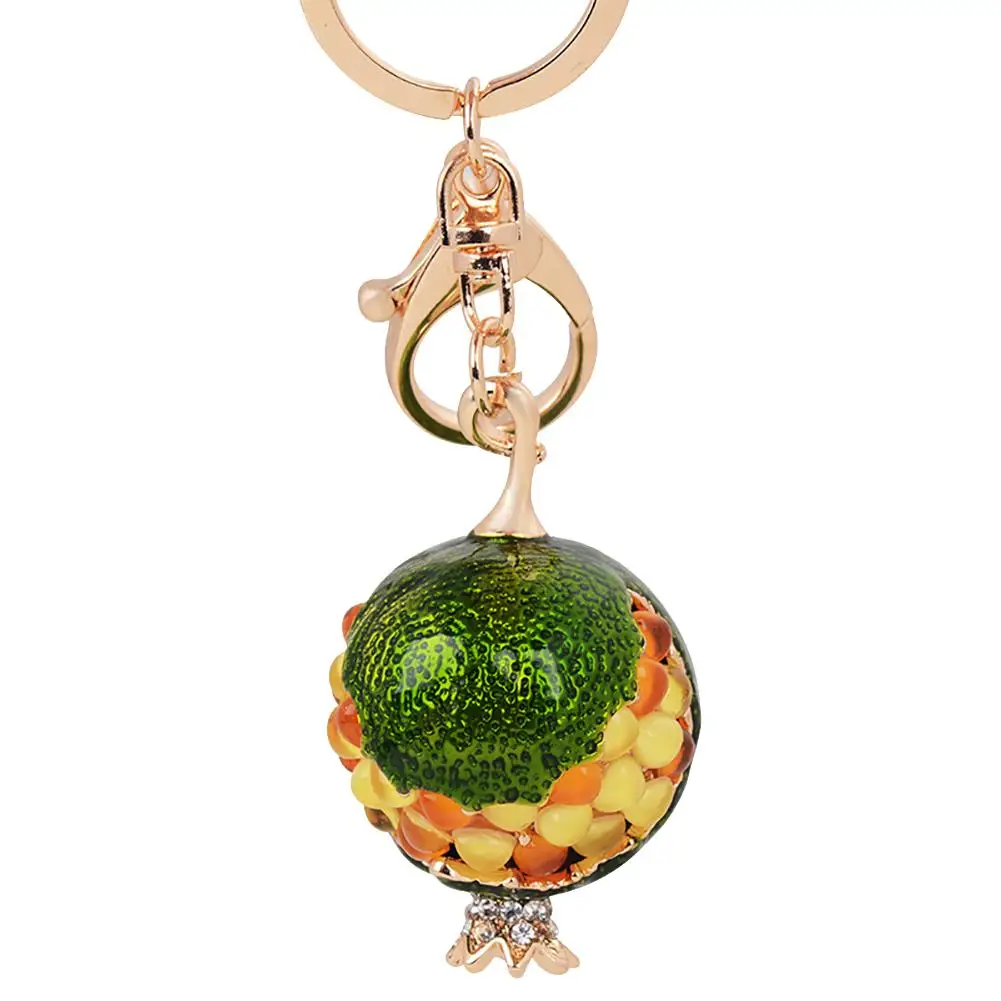 

Fashion Pomegranate Rhinestone Keyring Women Key Chain Bag Hanging Decor